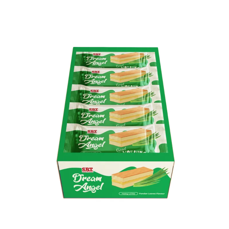 Bánh bông lan layer cake hương Lá dứa_14 túi x 1 hộp